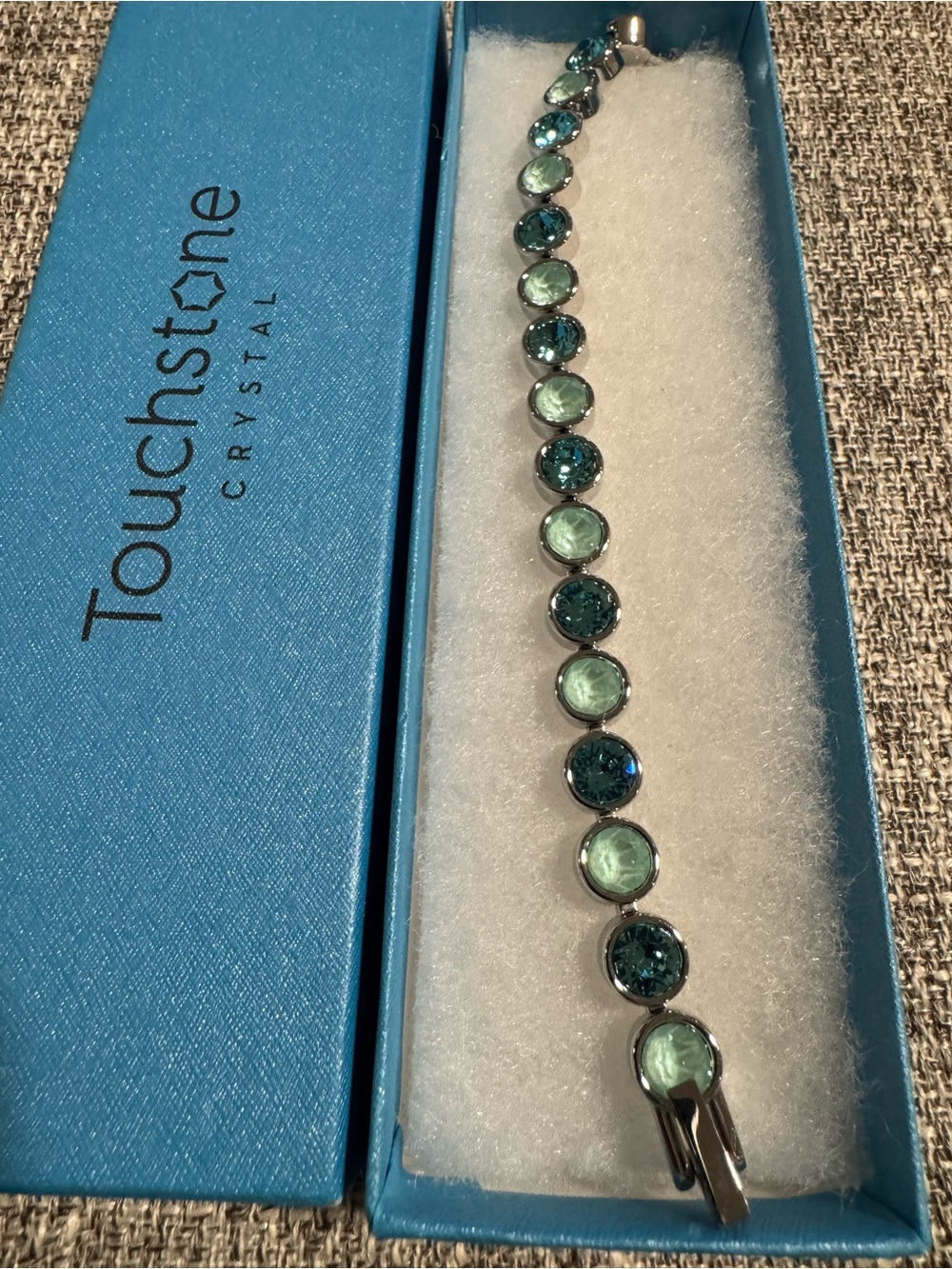 Touchstone Crystal Aqua & Teal Ice Bracelet – Swarovski Crystals